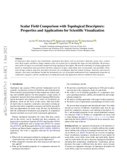 Scalar Field Comparison with Topological Descriptors: Properties and
  Applications for Scientific Visualization