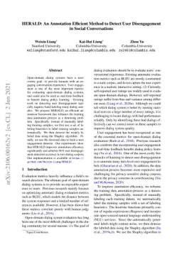 HERALD: An Annotation Efficient Method to Detect User Disengagement in
  Social Conversations