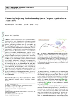 Enhancing Trajectory Prediction using Sparse Outputs: Application to
  Team Sports