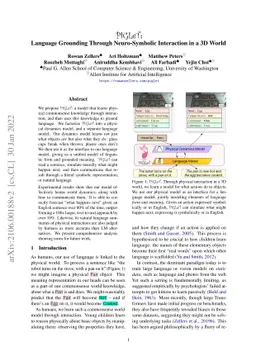 PIGLeT: Language Grounding Through Neuro-Symbolic Interaction in a 3D
  World