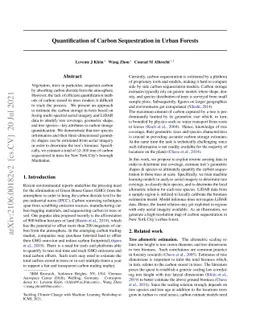 Quantification of Carbon Sequestration in Urban Forests