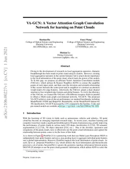 VA-GCN: A Vector Attention Graph Convolution Network for learning on
  Point Clouds