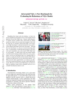 Adversarial VQA: A New Benchmark for Evaluating the Robustness of VQA
  Models