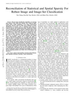Reconciliation of Statistical and Spatial Sparsity For Robust Image and
  Image-Set Classification