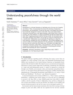 Understanding peacefulness through the world news