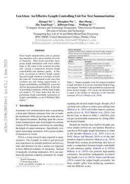 LenAtten: An Effective Length Controlling Unit For Text Summarization