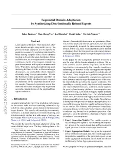 Sequential Domain Adaptation by Synthesizing Distributionally Robust
  Experts