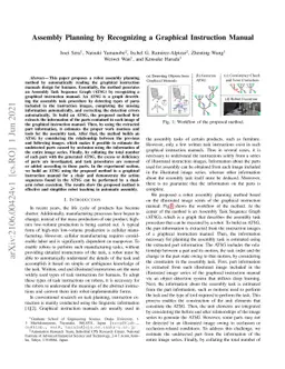 Assembly Planning by Recognizing a Graphical Instruction Manual