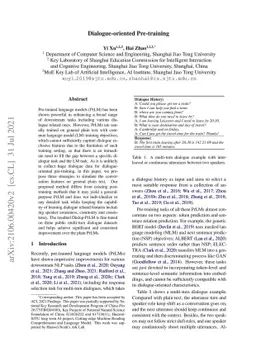 Dialogue-oriented Pre-training