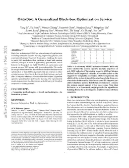 OpenBox: A Generalized Black-box Optimization Service