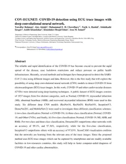 COV-ECGNET: COVID-19 detection using ECG trace images with deep
  convolutional neural network