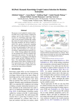 KGPool: Dynamic Knowledge Graph Context Selection for Relation
  Extraction