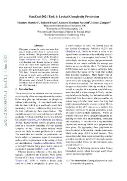 SemEval-2021 Task 1: Lexical Complexity Prediction