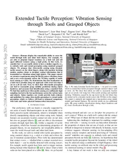 Extended Tactile Perception: Vibration Sensing through Tools and Grasped
  Objects