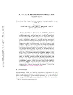 KVT: k-NN Attention for Boosting Vision Transformers