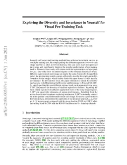 Exploring the Diversity and Invariance in Yourself for Visual
  Pre-Training Task