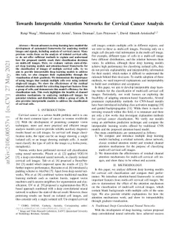 Towards Interpretable Attention Networks for Cervical Cancer Analysis