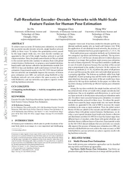 Full-Resolution Encoder-Decoder Networks with Multi-Scale Feature Fusion
  for Human Pose Estimation