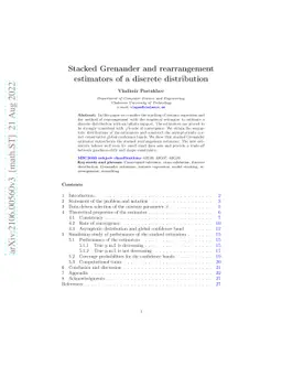 Stacked Grenander and rearrangement estimators of a discrete
  distribution