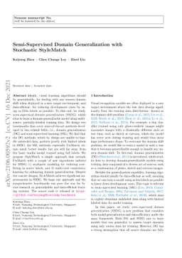 Semi-Supervised Domain Generalization with Stochastic StyleMatch