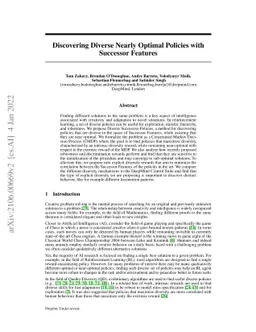 Discovering Diverse Nearly Optimal Policies with Successor Features