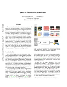 Bootstrap Your Own Correspondences