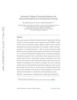 Stochastic Collapsed Variational Inference for Structured Gaussian
  Process Regression Network