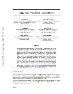 Large-Scale Wasserstein Gradient Flows