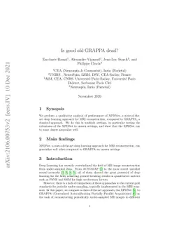 Is good old GRAPPA dead?