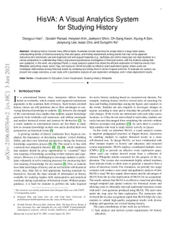 HisVA: A Visual Analytics System for Studying History