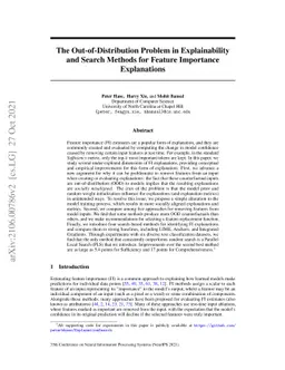 The Out-of-Distribution Problem in Explainability and Search Methods for
  Feature Importance Explanations