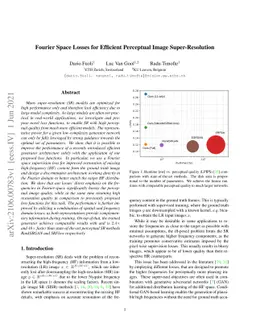 Fourier Space Losses for Efficient Perceptual Image Super-Resolution
