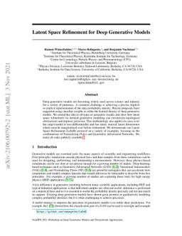 Latent Space Refinement for Deep Generative Models