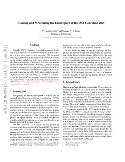 Cleaning and Structuring the Label Space of the iMet Collection 2020