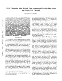 Field Estimation using Robotic Swarms through Bayesian Regression and
  Mean-Field Feedback