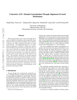 Contrastive ACE: Domain Generalization Through Alignment of Causal
  Mechanisms