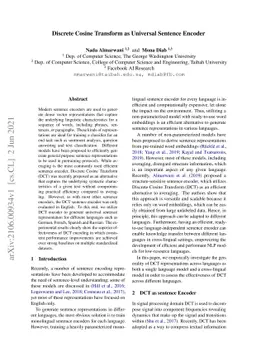 Discrete Cosine Transform as Universal Sentence Encoder