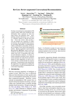 RevCore: Review-augmented Conversational Recommendation