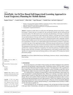 OctoPath: An OcTree Based Self-Supervised Learning Approach to Local
  Trajectory Planning for Mobile Robots