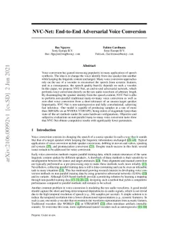 NVC-Net: End-to-End Adversarial Voice Conversion