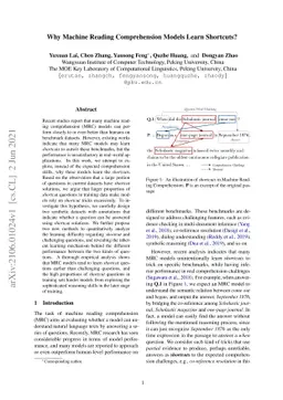 Why Machine Reading Comprehension Models Learn Shortcuts?