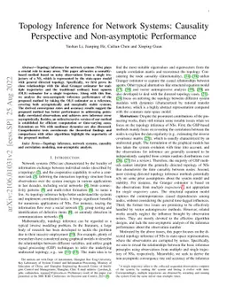 Topology Inference for Network Systems: Causality Perspective and
  Non-asymptotic Performance
