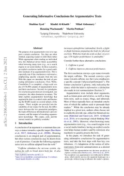 Generating Informative Conclusions for Argumentative Texts