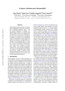 Is Sparse Attention more Interpretable?