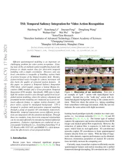 TSI: Temporal Saliency Integration for Video Action Recognition