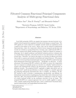 Filtrated Common Functional Principal Components for Multivariate
  Functional data