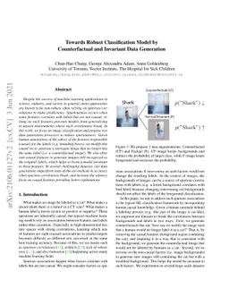 Towards Robust Classification Model by Counterfactual and Invariant Data
  Generation