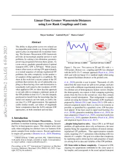 Linear-Time Gromov Wasserstein Distances using Low Rank Couplings and
  Costs
