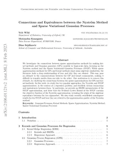 Connections and Equivalences between the Nyström Method and Sparse
  Variational Gaussian Processes
