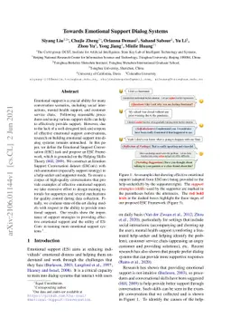 Towards Emotional Support Dialog Systems